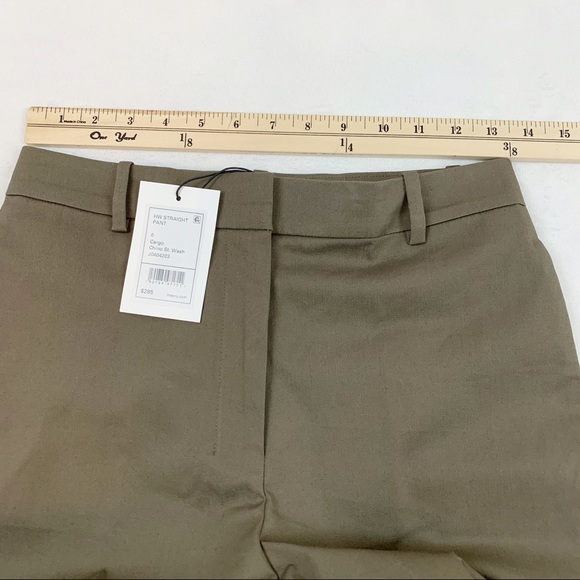 Theory high waist straight pants in stretch chino - Picture 7 of 12